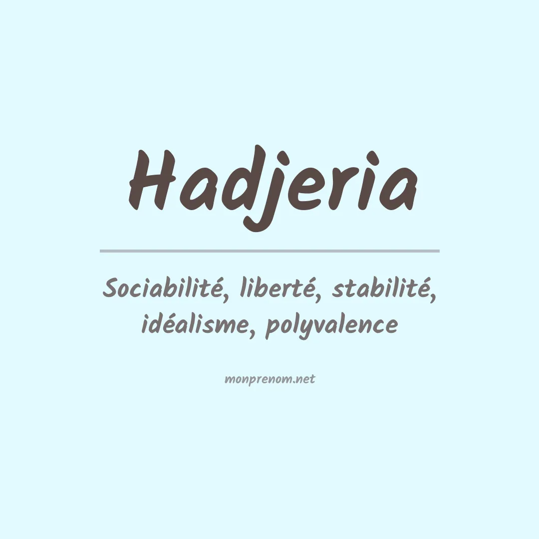 Prénom Hadjeria