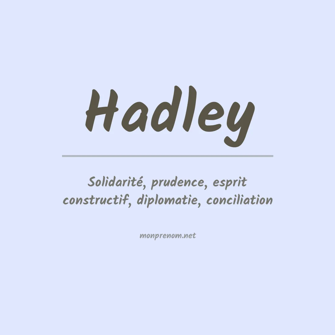 Prénom Hadley