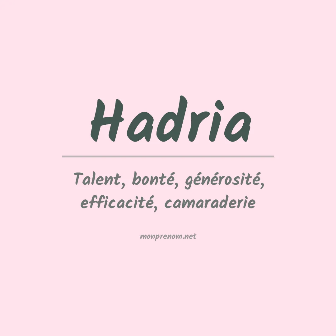 Prénom Hadria
