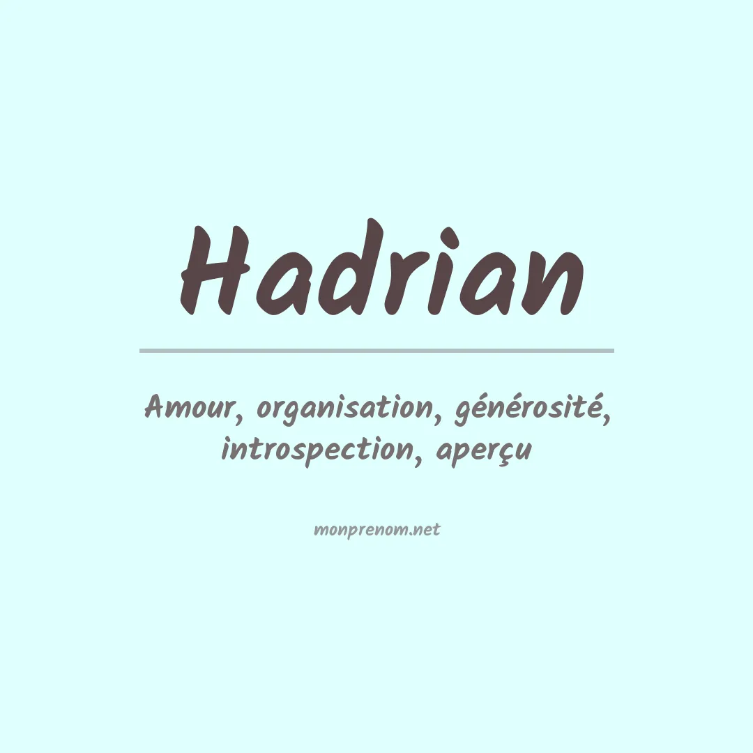 Prénom Hadrian