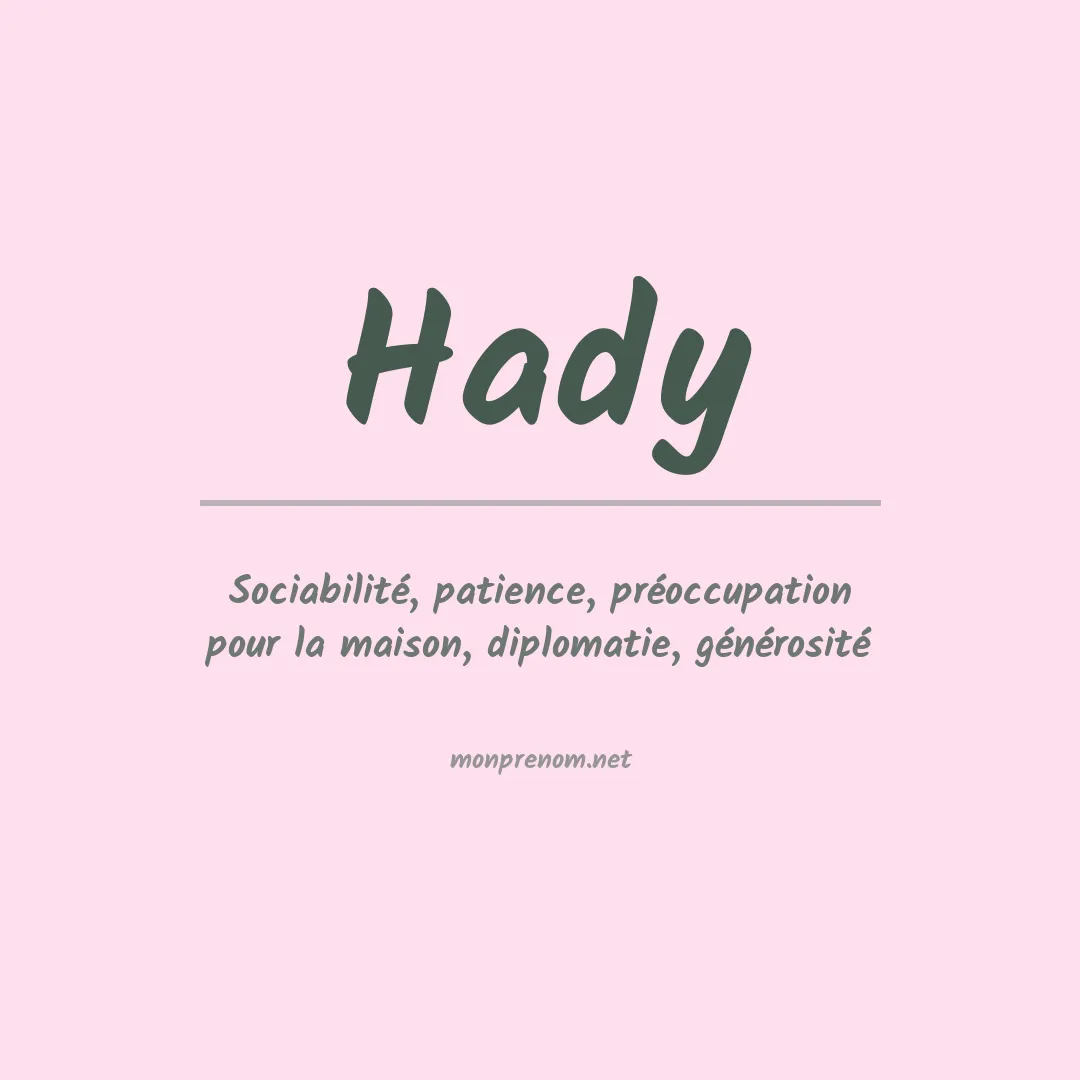 Prénom Hady