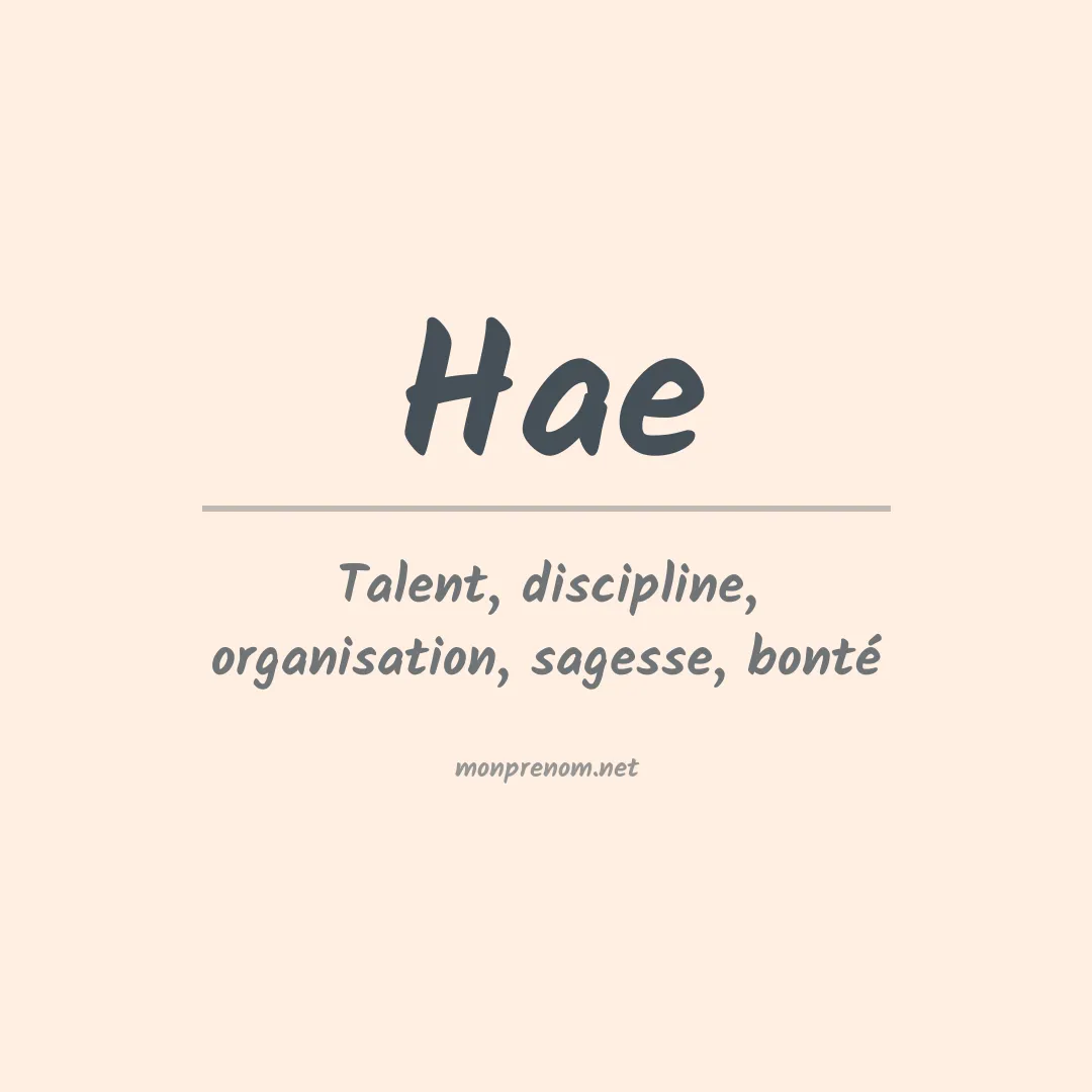 Prénom Hae