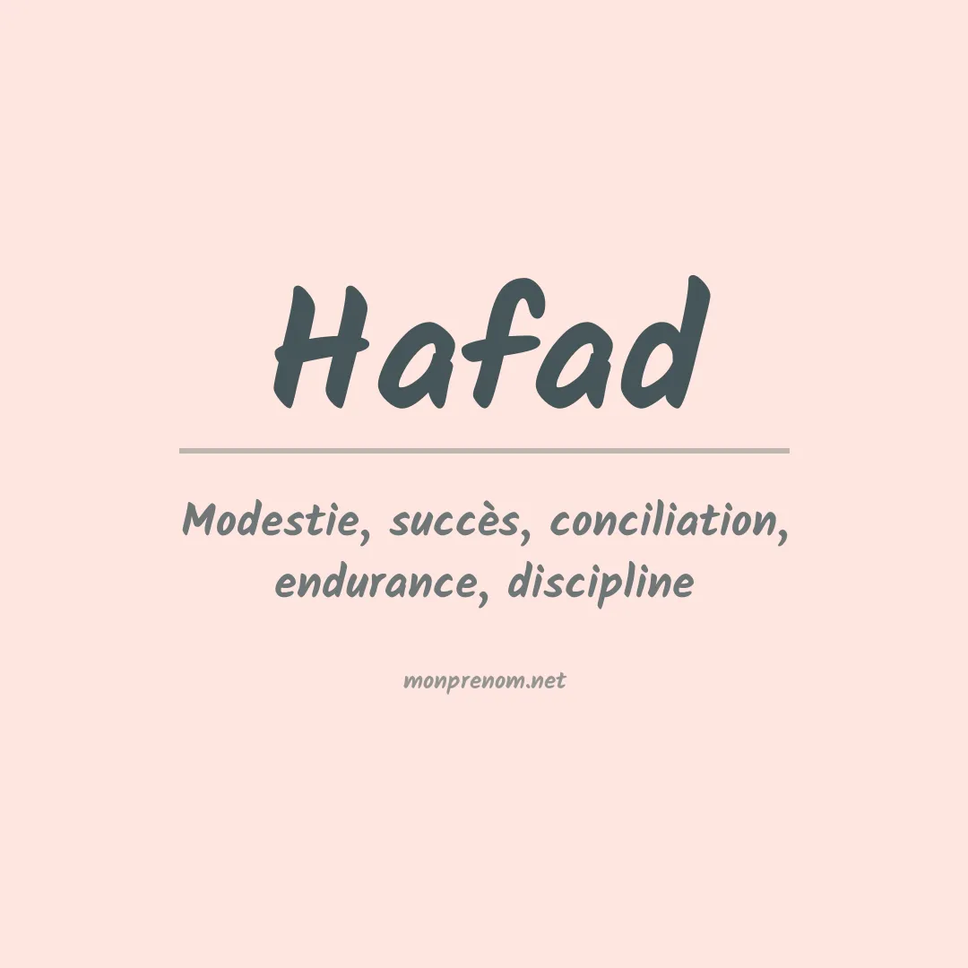 Signification du prénom Hafad