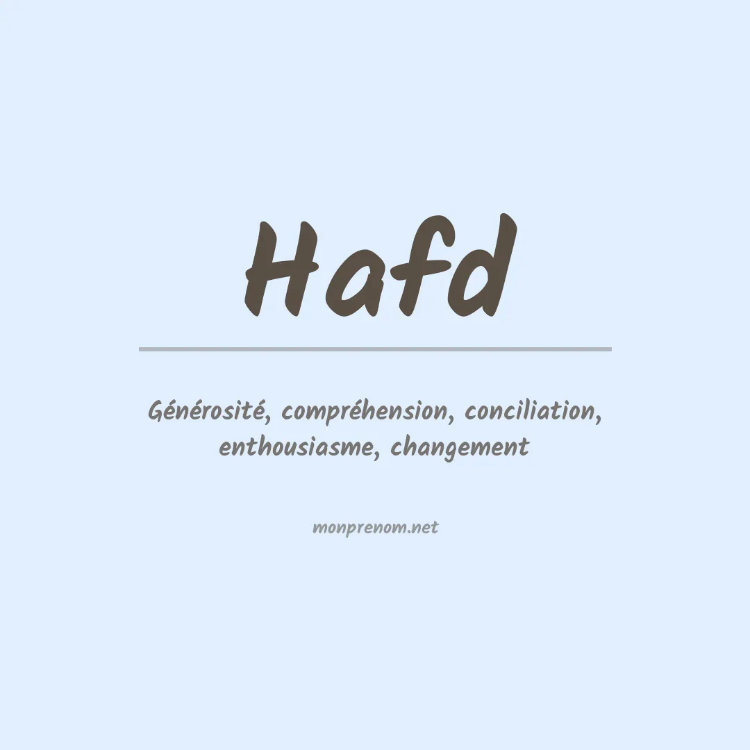 Prénom Hafd