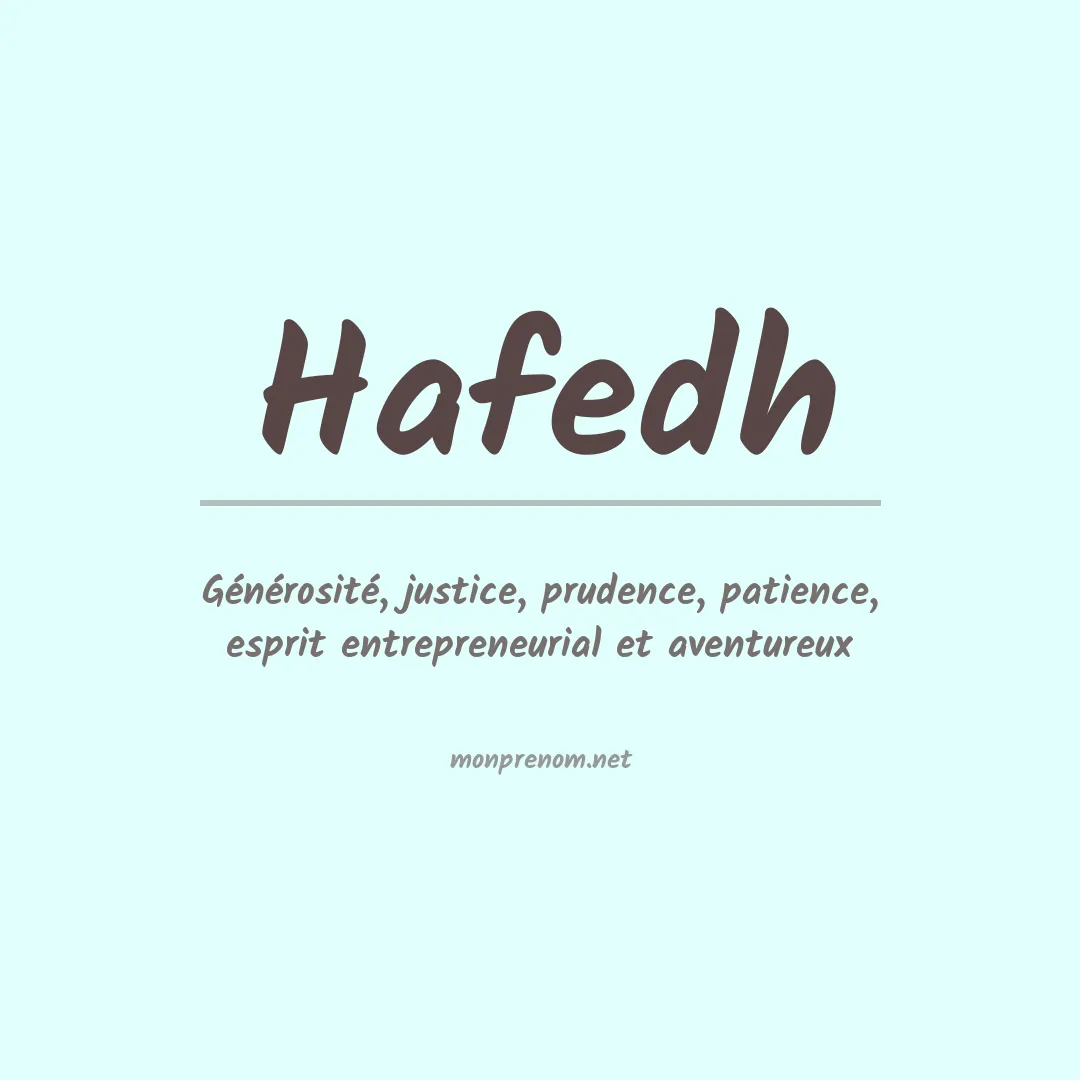Prénom Hafedh