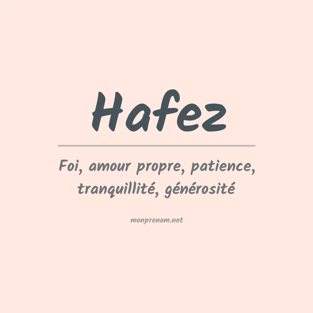 Prénom Hafez