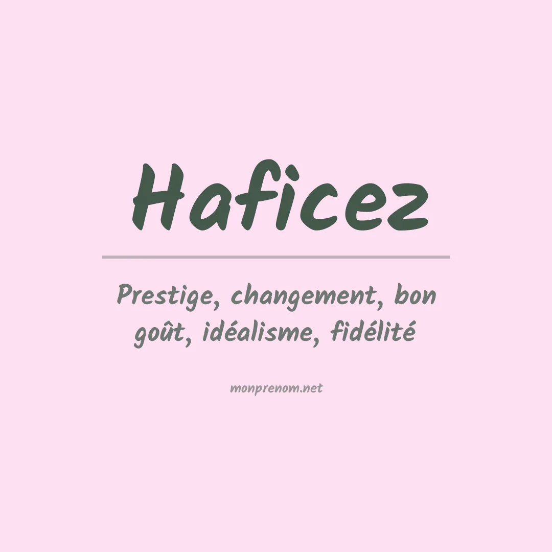 Signification du prénom Haficez