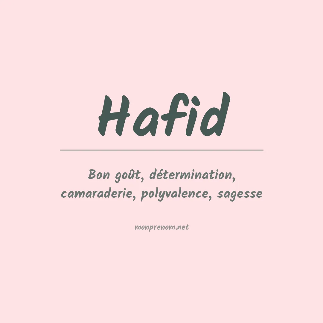 Prénom Hafid