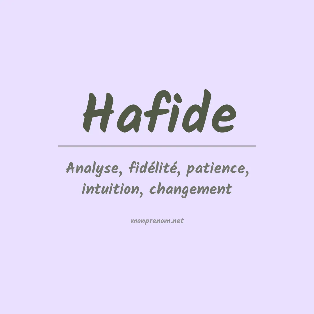 Signification du prénom Hafide