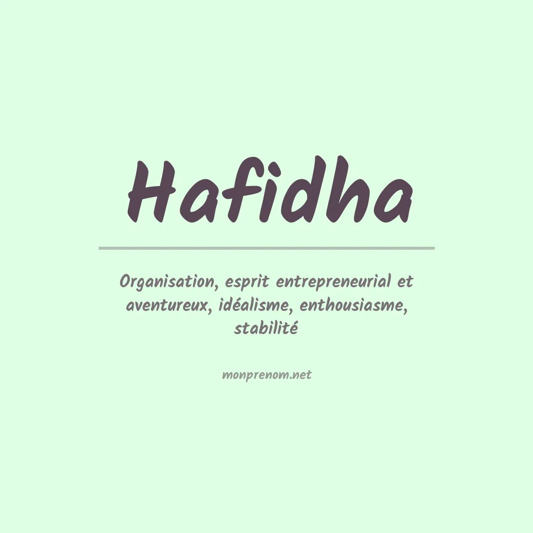 Prénom Hafidha