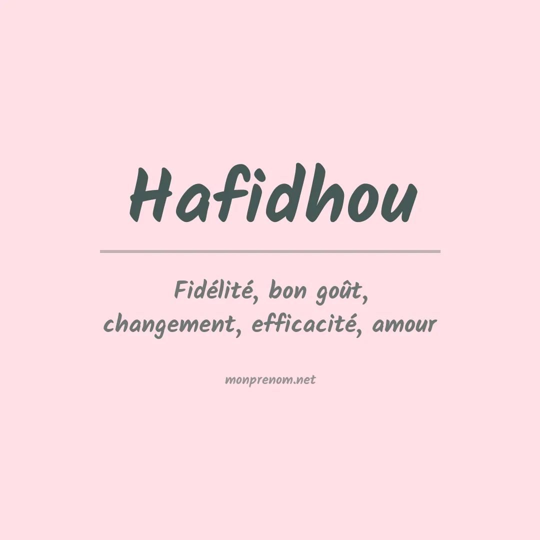 Prénom Hafidhou