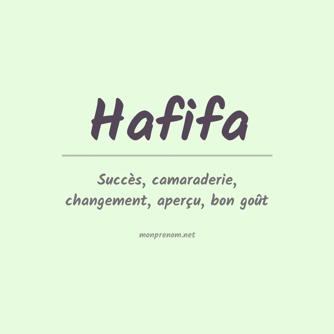 Signification du prénom Hafifa