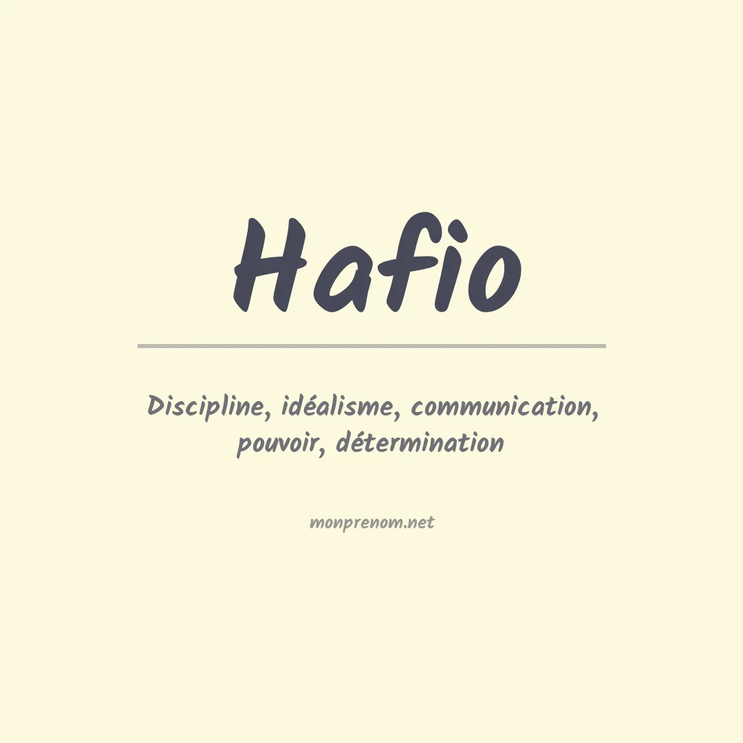 Signification du prénom Hafio