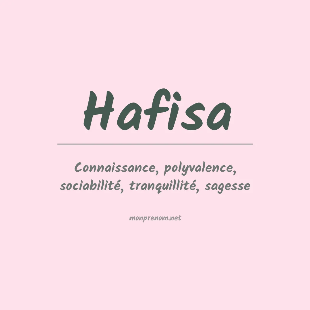 Prénom Hafisa