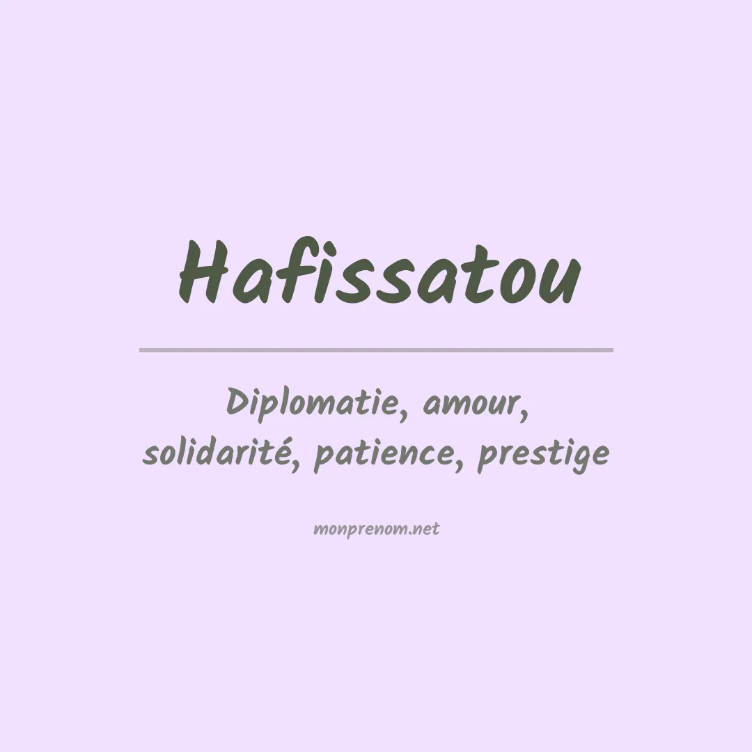 Signification du prénom Hafissatou
