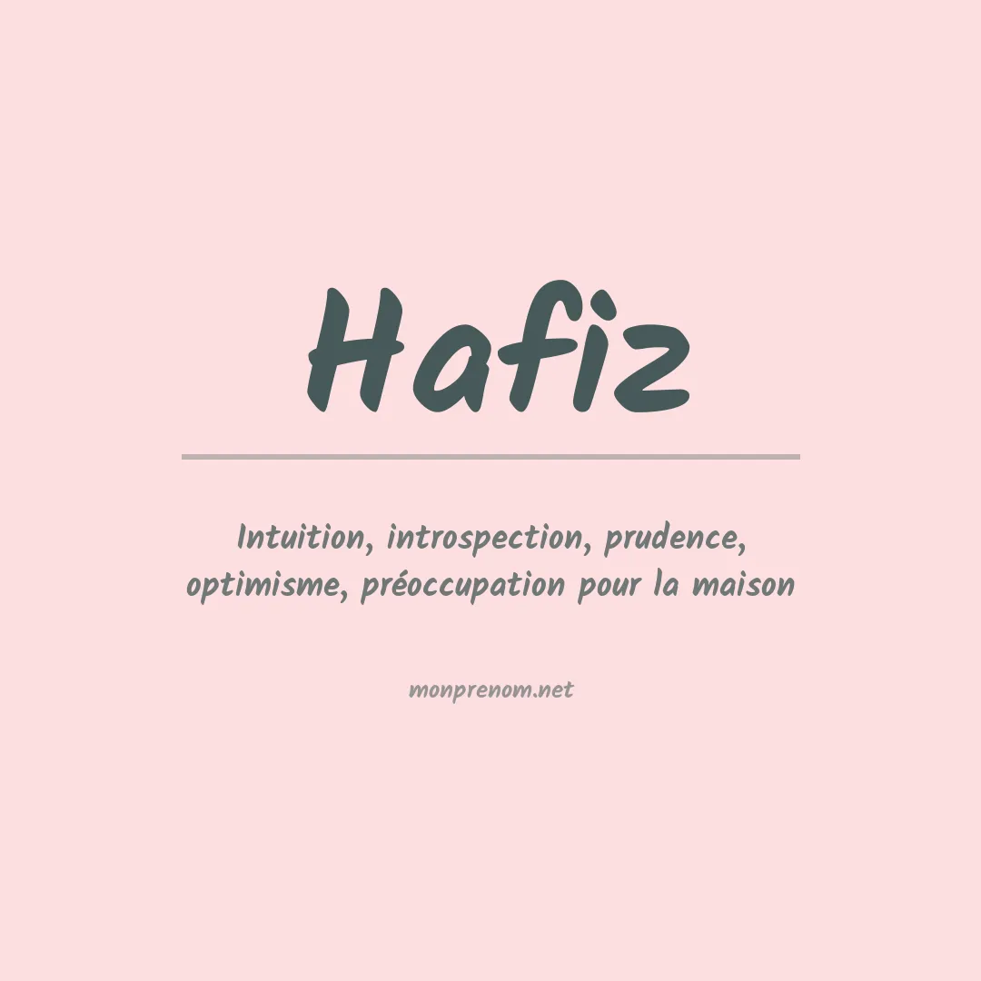 Prénom Hafiz