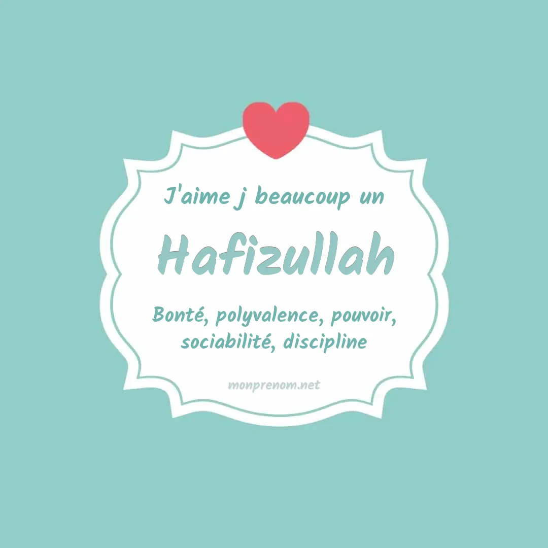J'aime beaucoup Hafizullah
