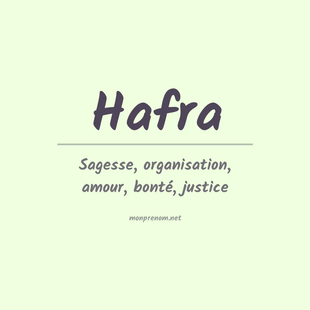 Prénom Hafra