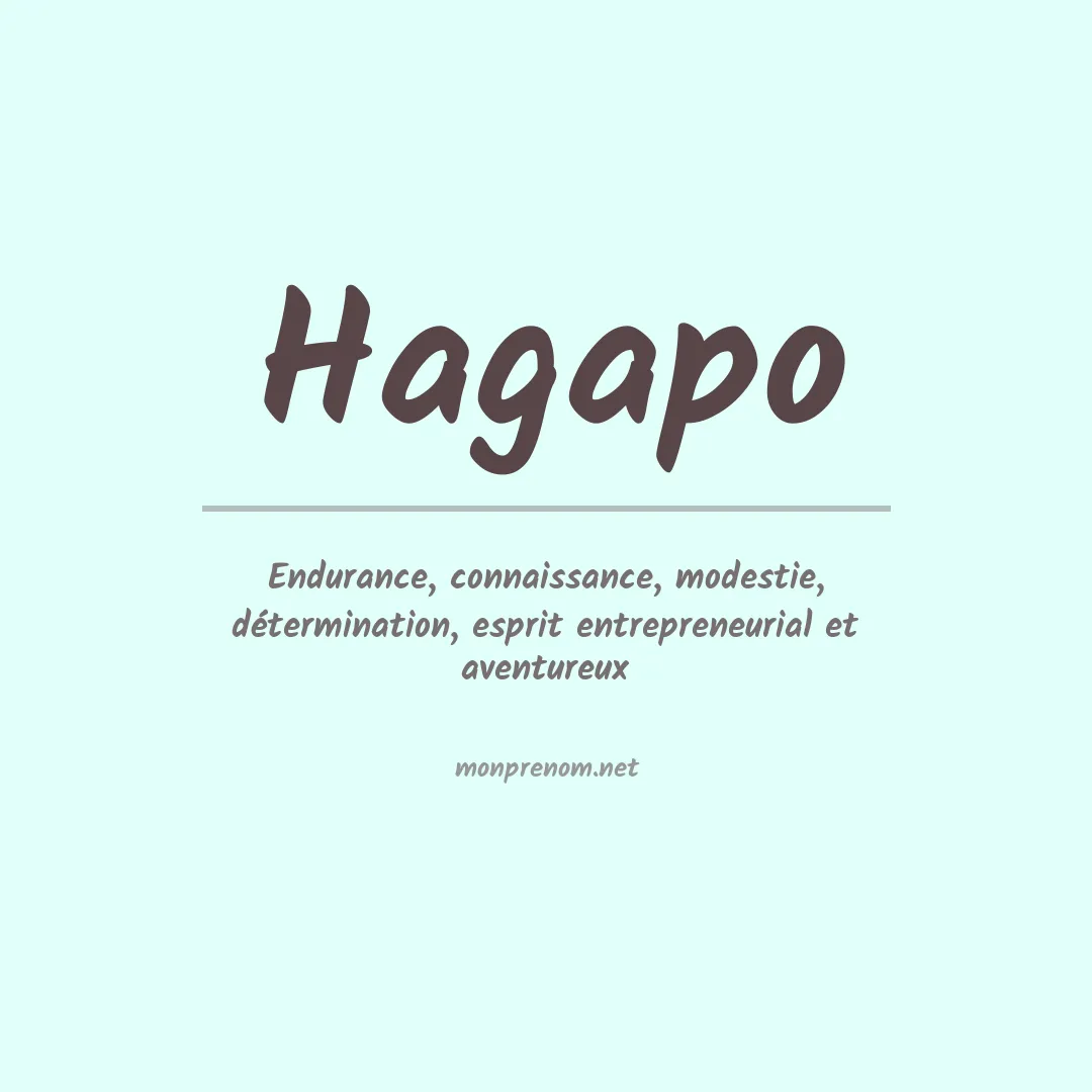 Signification du prénom Hagapo