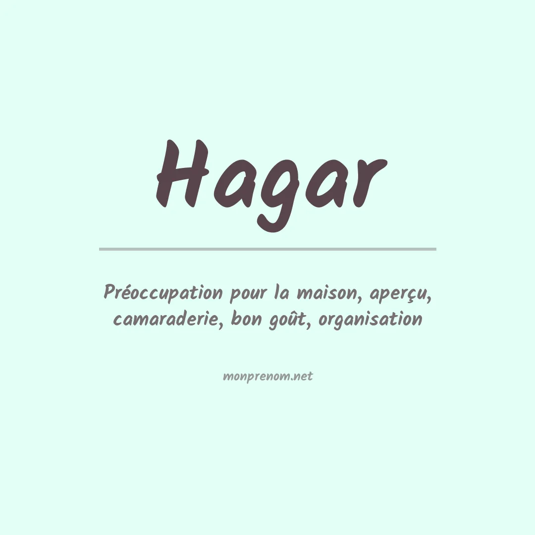 Prénom Hagar