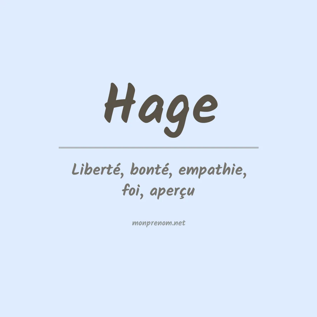 Prénom Hage