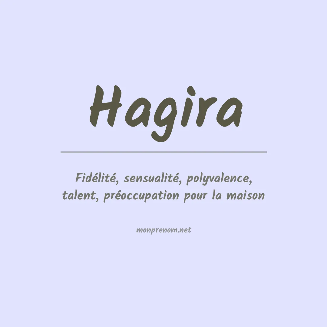 Signification du prénom Hagira