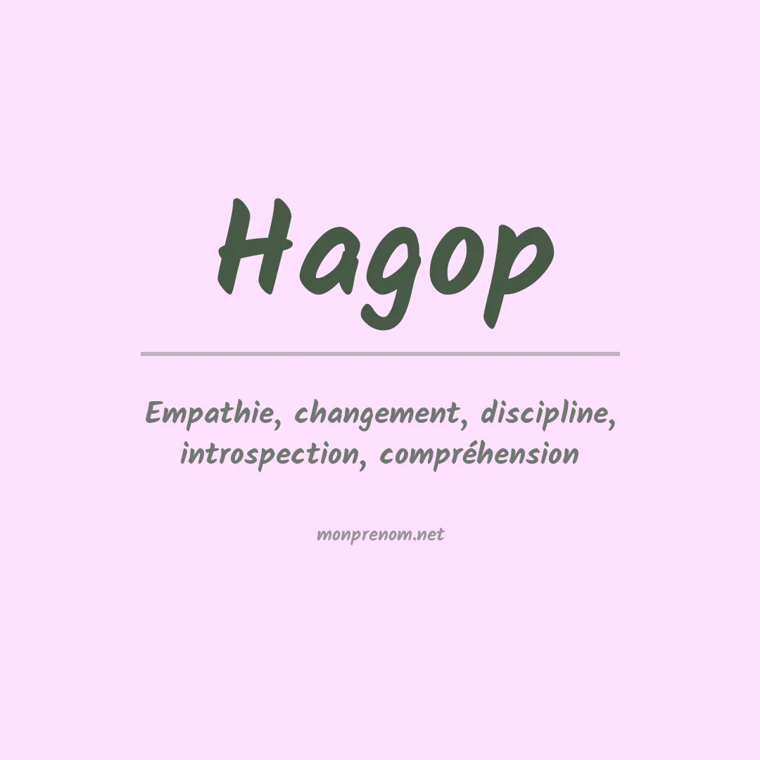 Signification du prénom Hagop