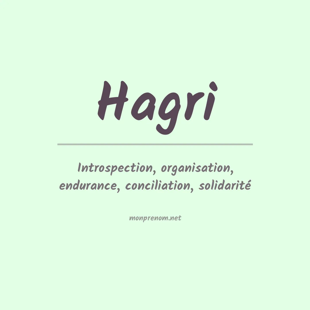 Signification du prénom Hagri