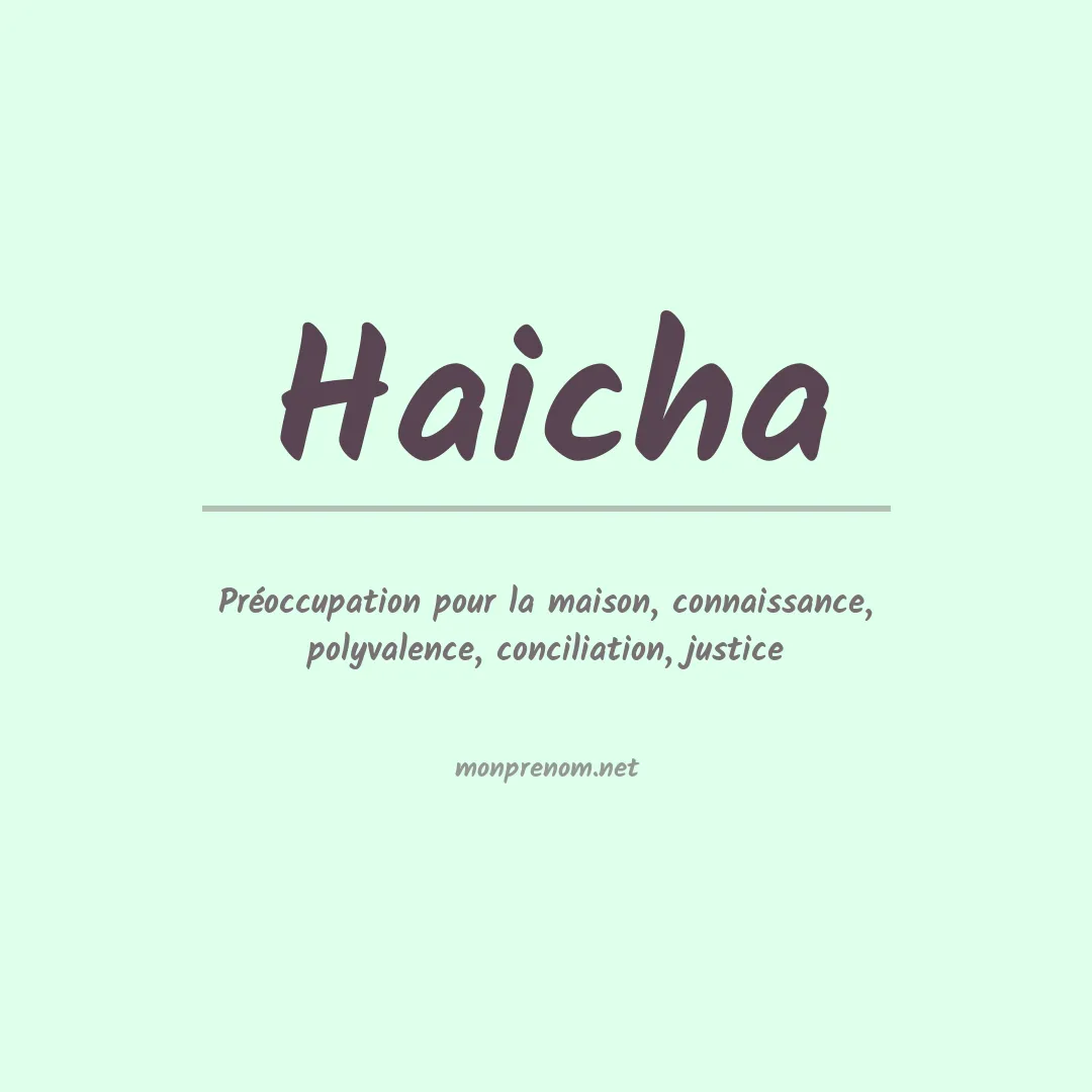 Prénom Haicha