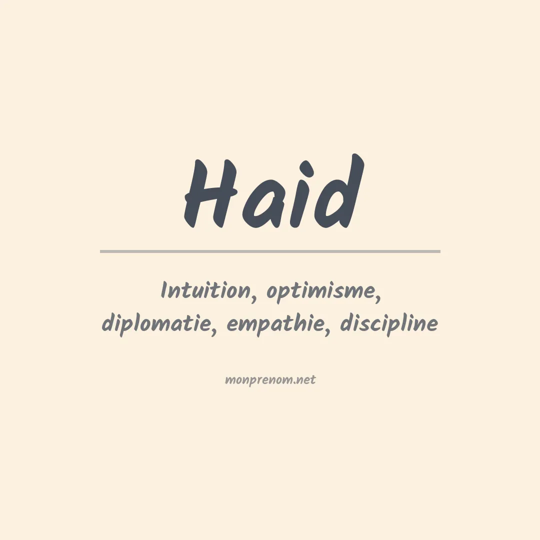 Prénom Haid