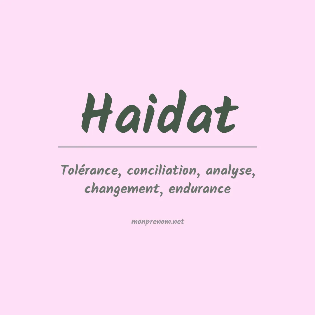 Prénom Haidat