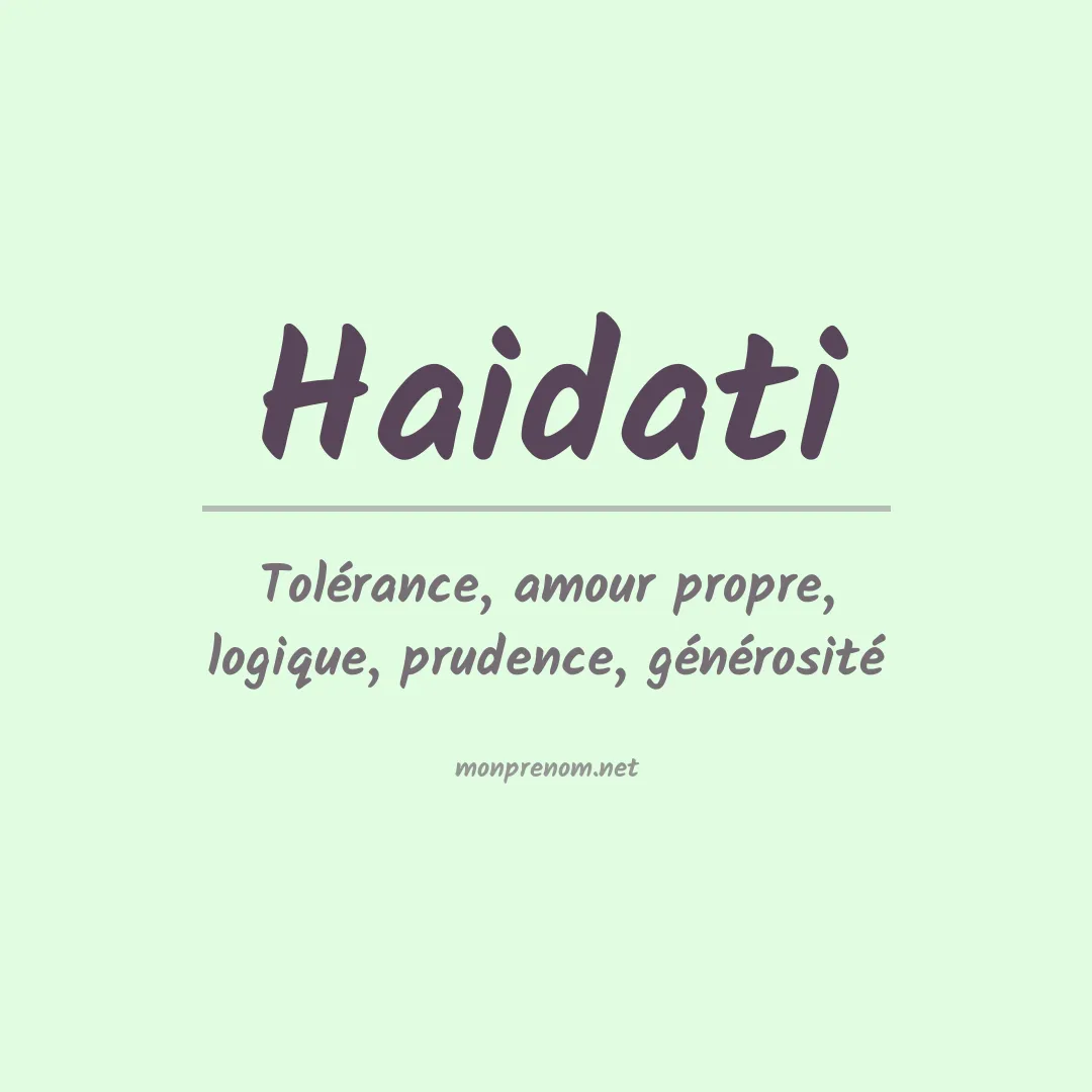 Prénom Haidati
