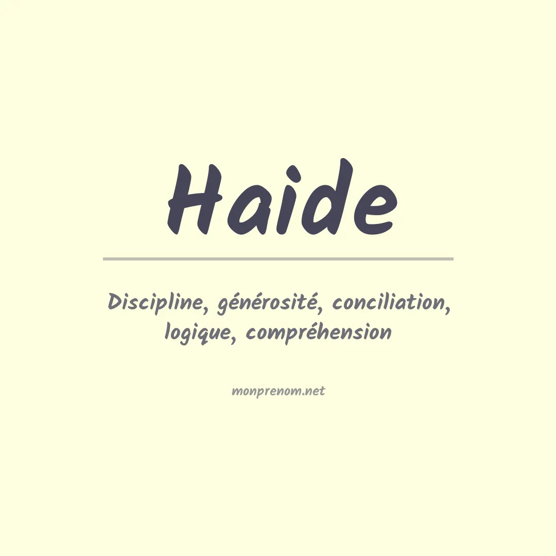 Signification du prénom Haide