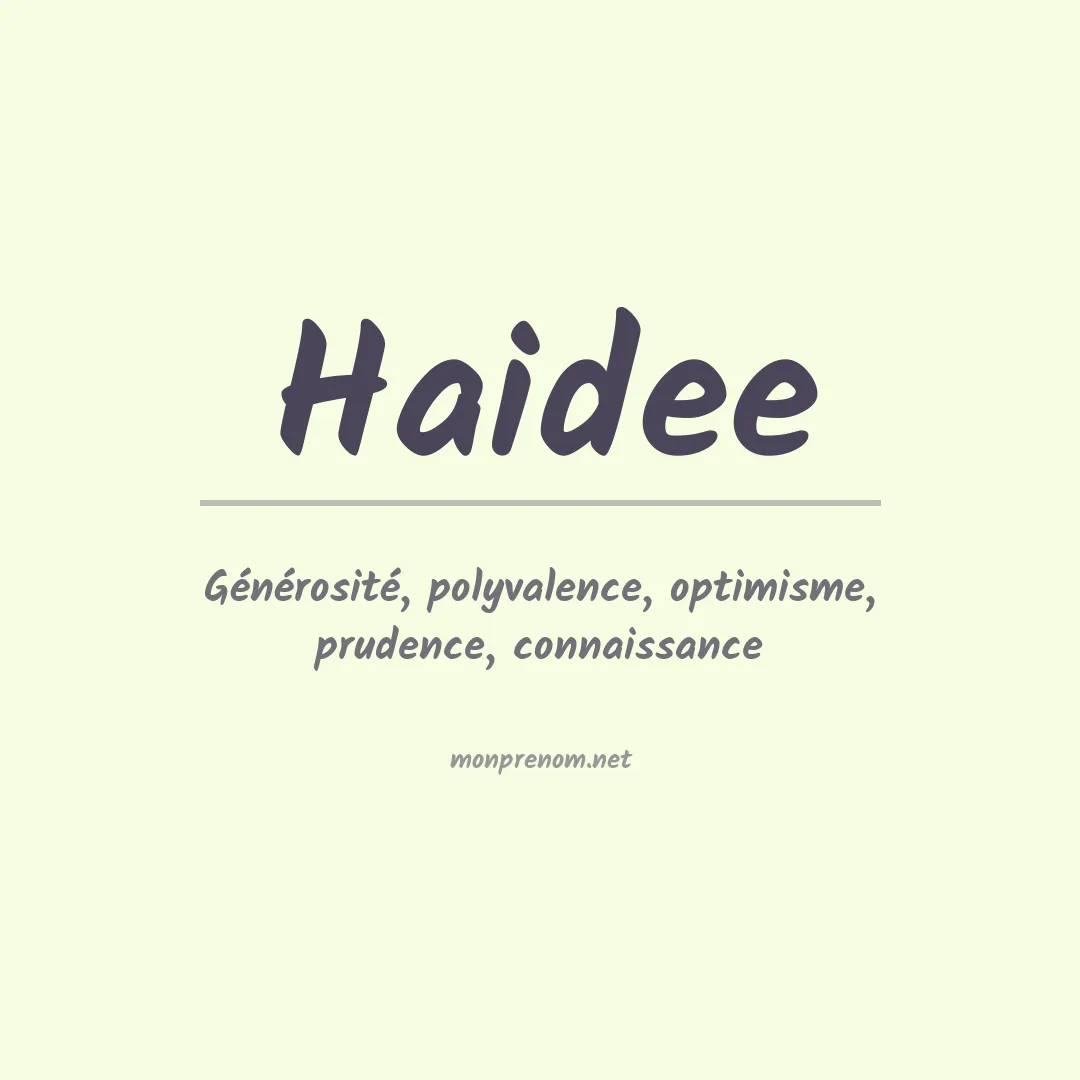 Prénom Haidee