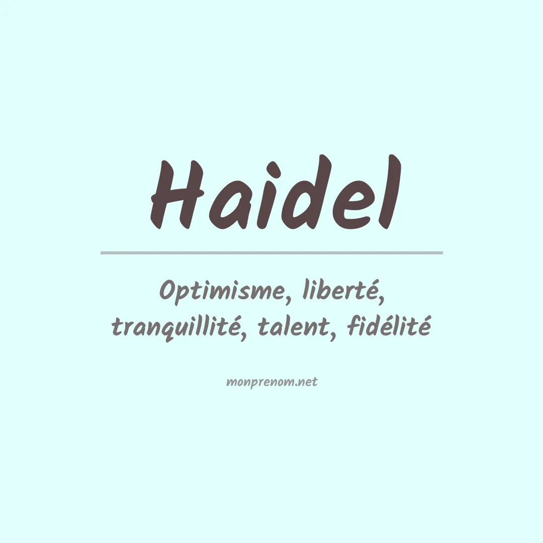 Prénom Haidel