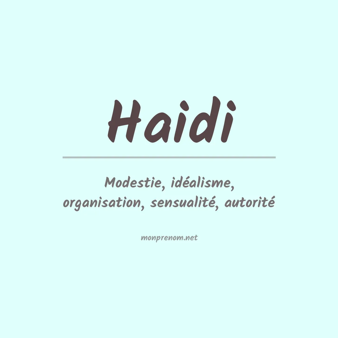 Prénom Haidi