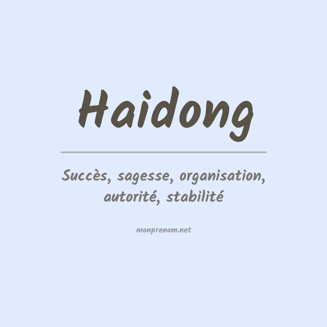 Prénom Haidong