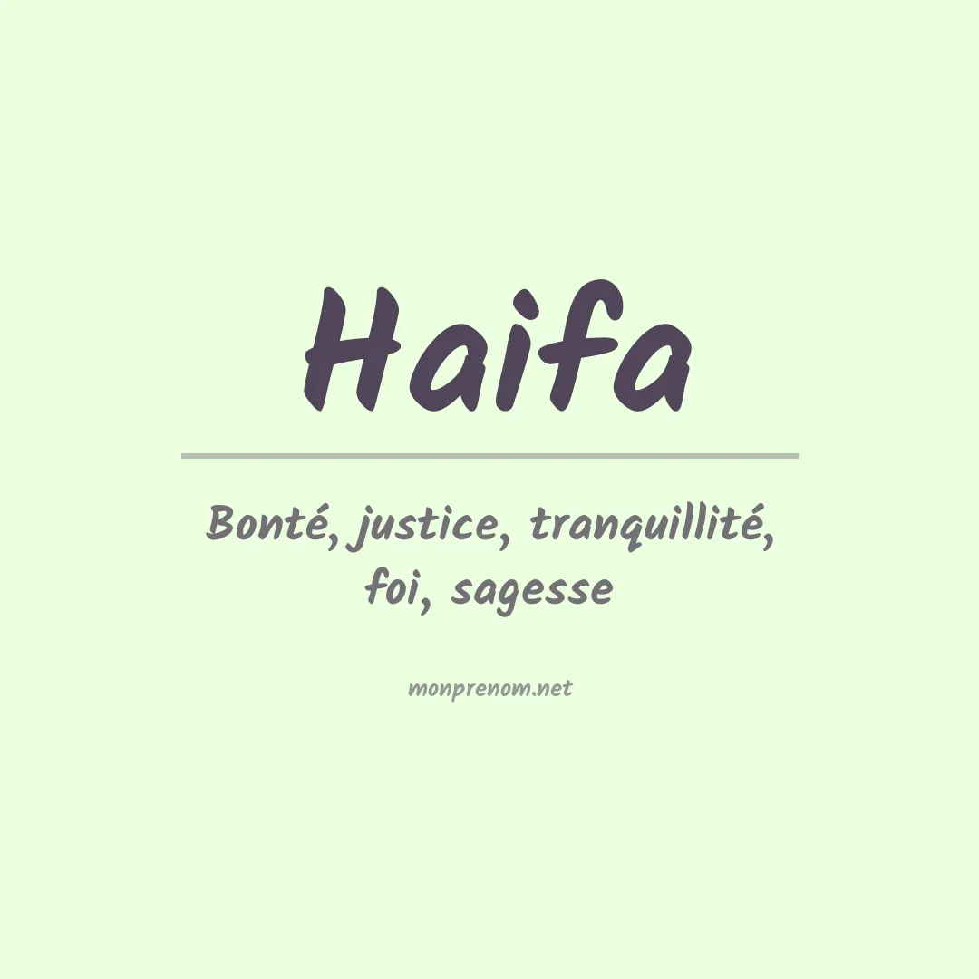 Prénom Haifa