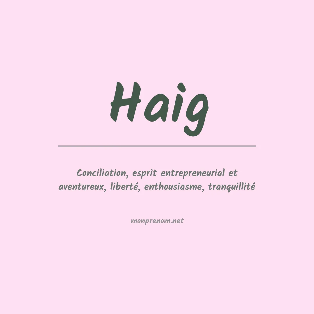 Prénom Haig