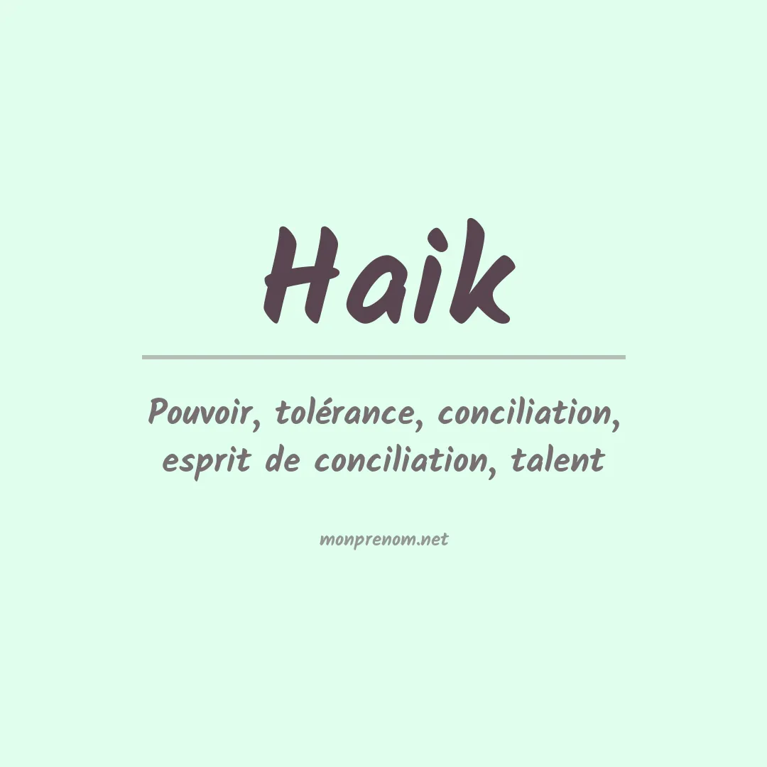 Prénom Haik