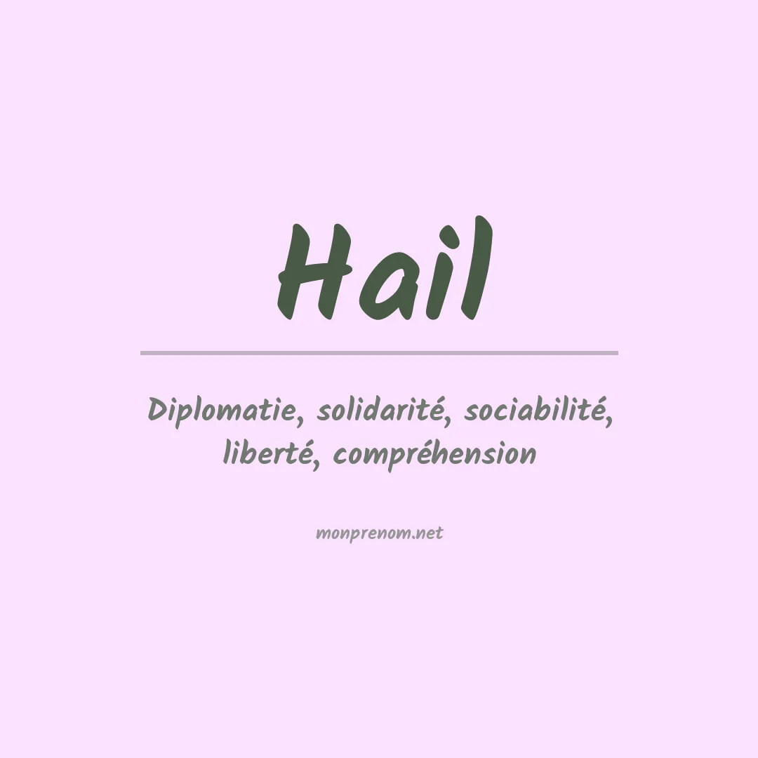 Prénom Hail