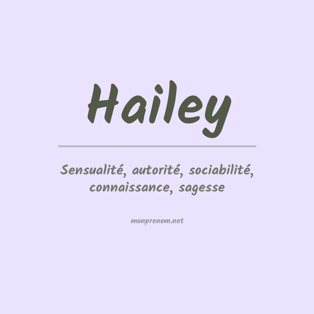 Prénom Hailey