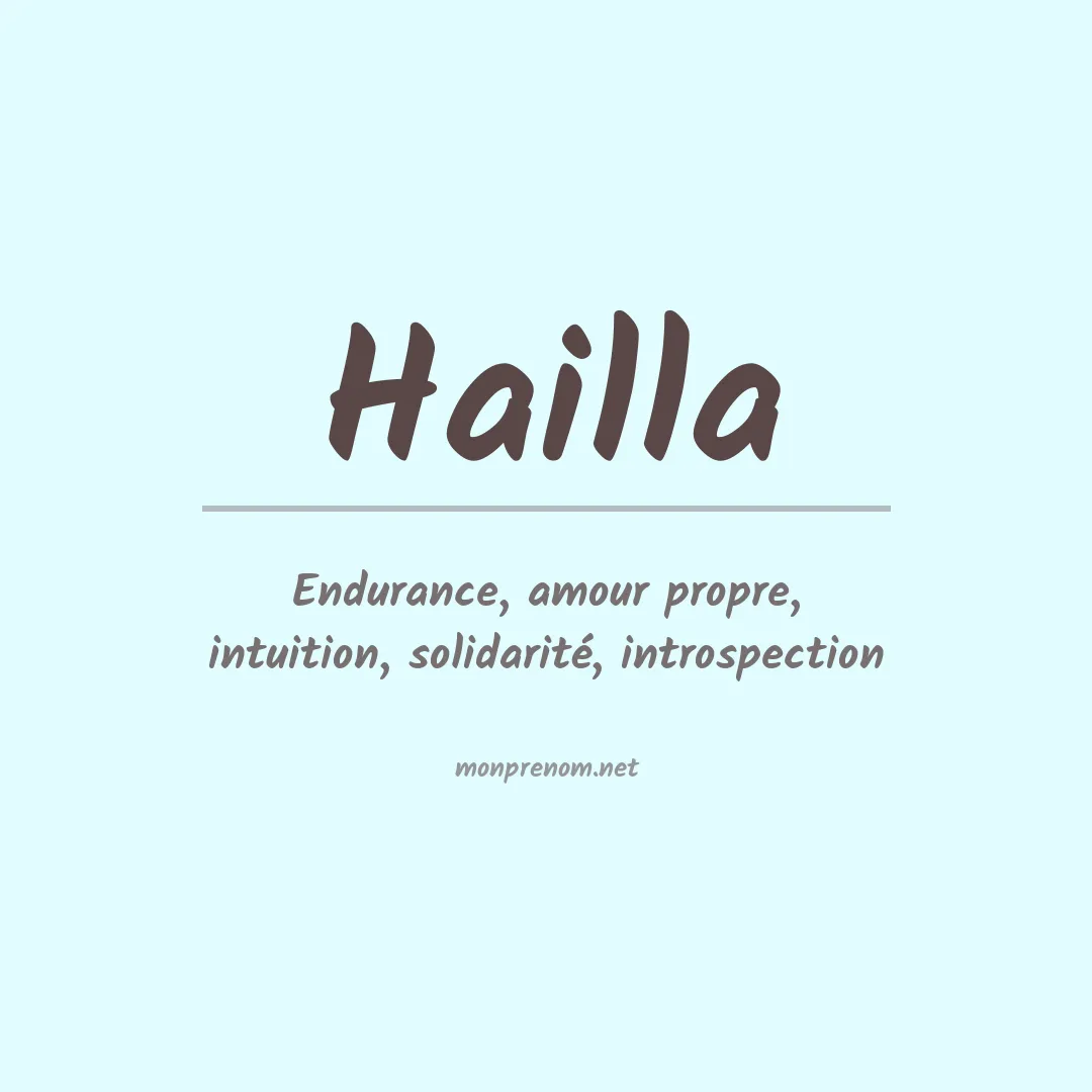 Prénom Hailla