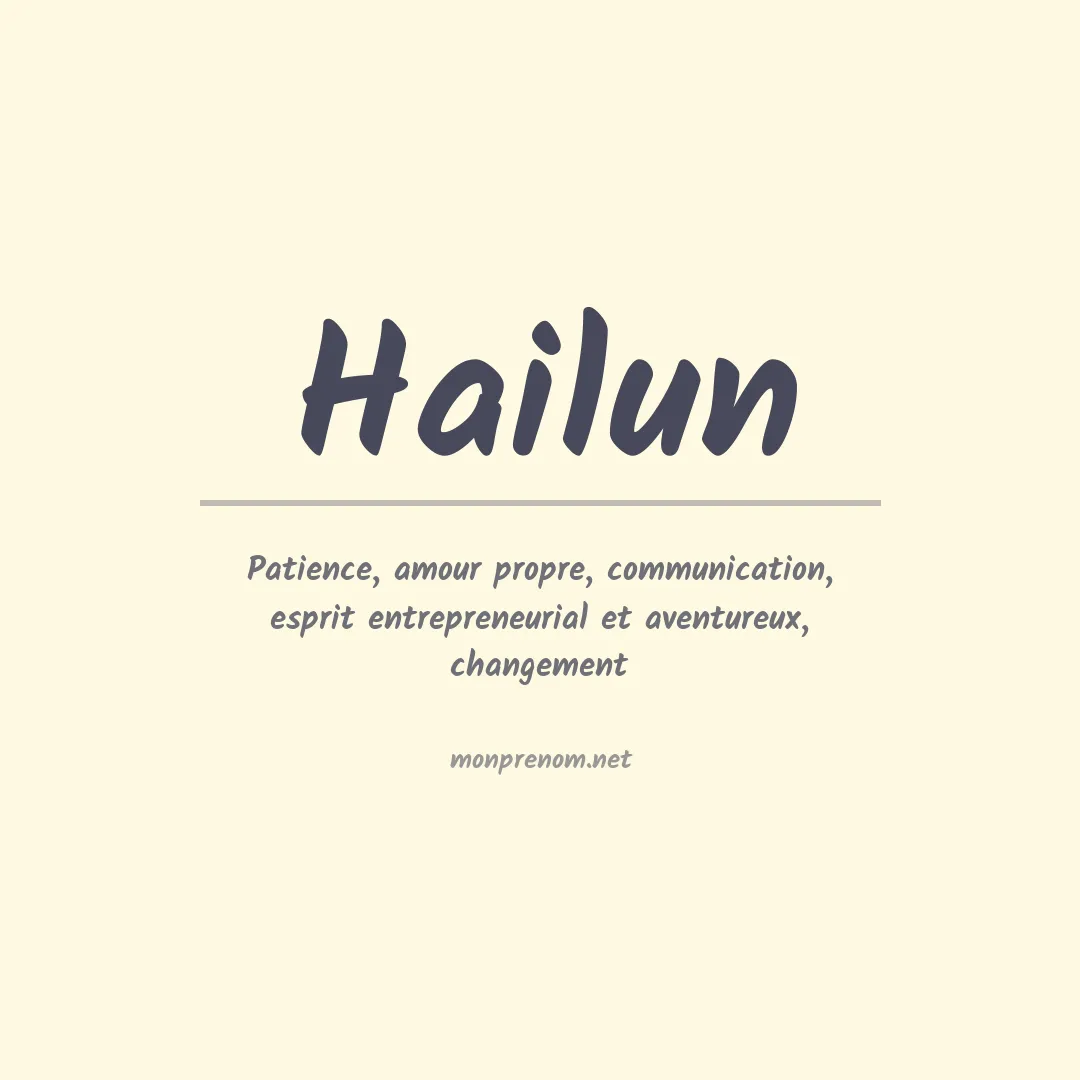 Prénom Hailun