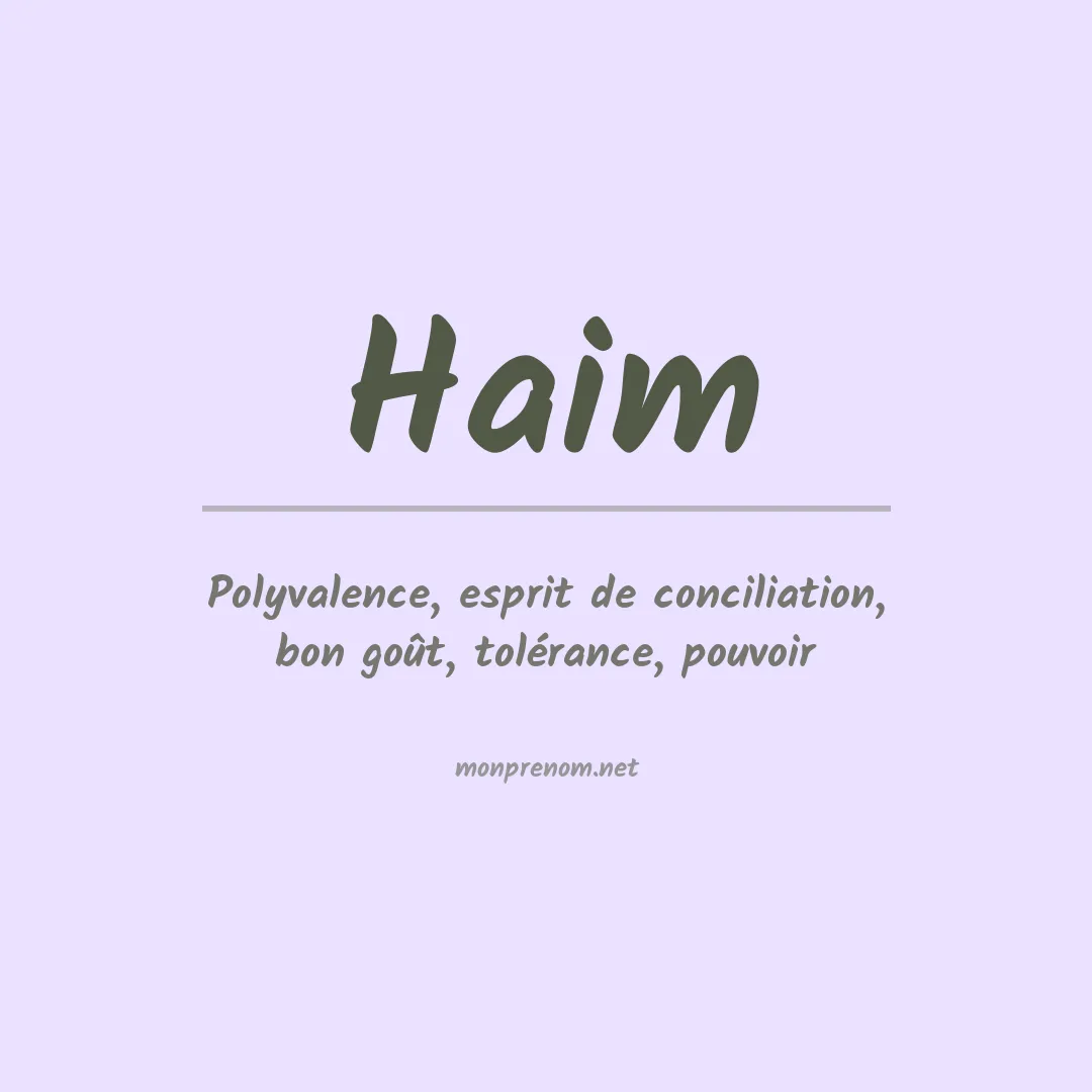 Prénom Haim