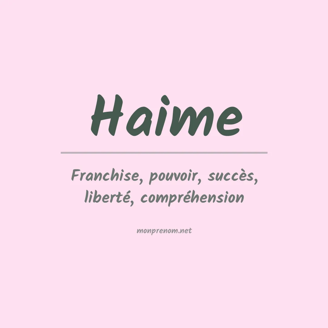 Prénom Haime