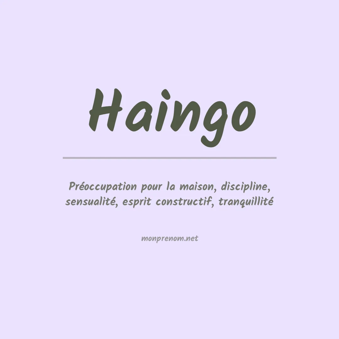 Prénom Haingo