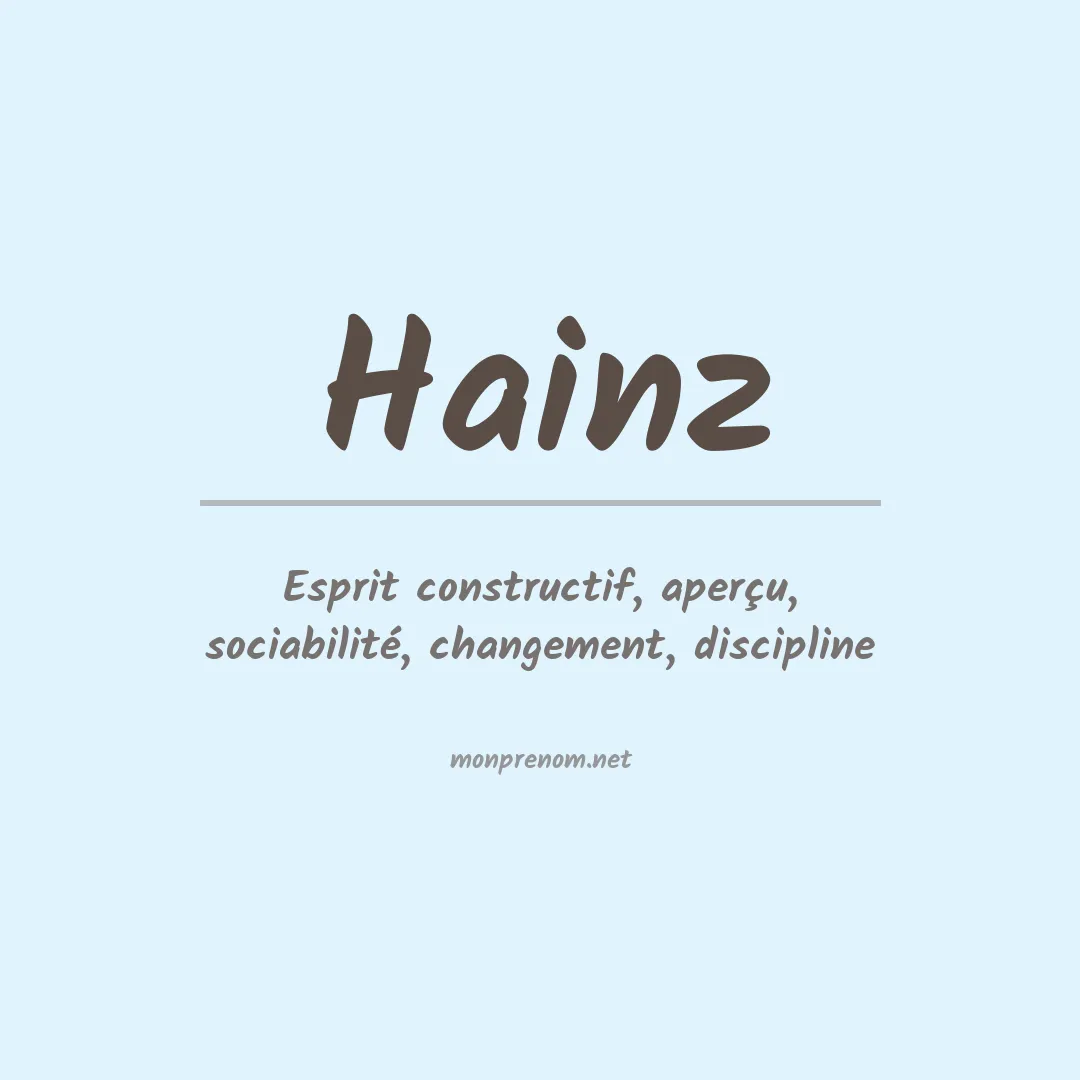Signification du prénom Hainz