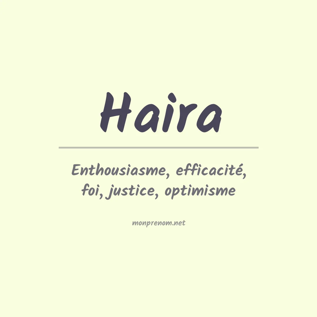 Prénom Haira