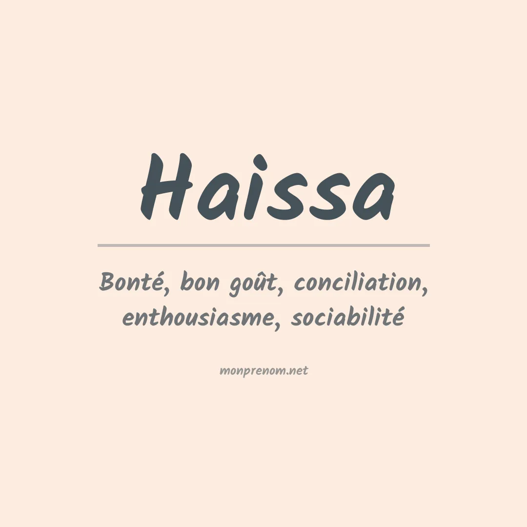 Prénom Haissa